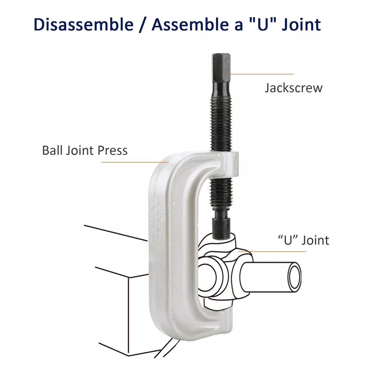 OMT Heavy Duty 4 in 1 Ball Joint Press U Joint Removal Tool Kit w 4x4 Drive Adapters