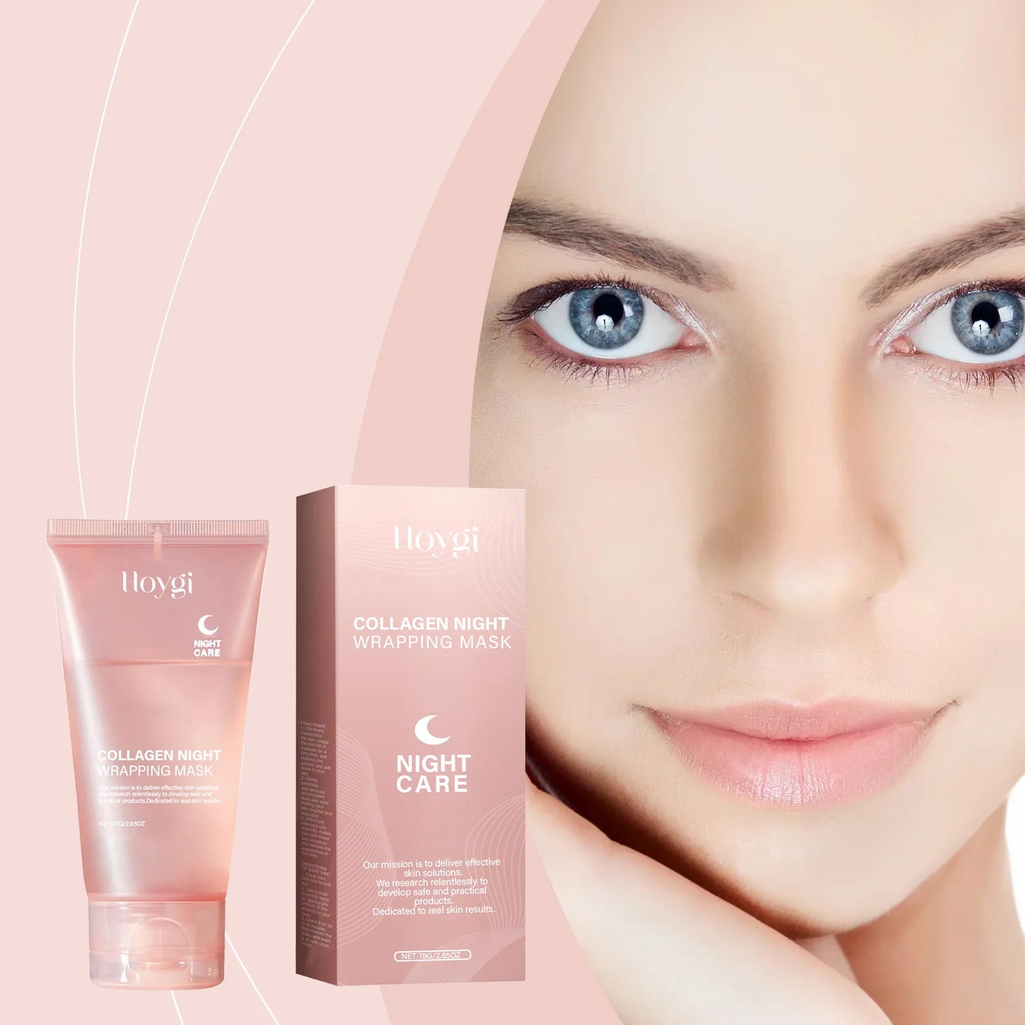 Hoygi 75G Collagen Tearing Facial Mask Gently Cleanses, Exfoliates, Moisturizes, Skin Care and Brightens facial mask