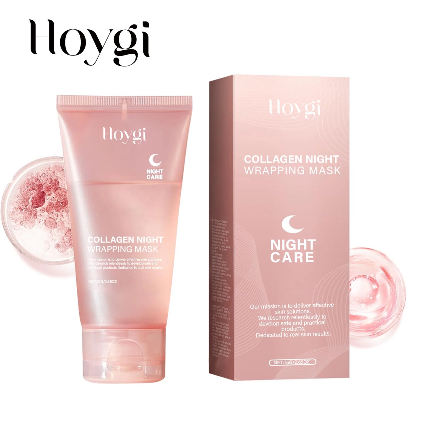 Hoygi 75G Collagen Tearing Facial Mask Gently Cleanses, Exfoliates, Moisturizes, Skin Care and Brightens facial mask