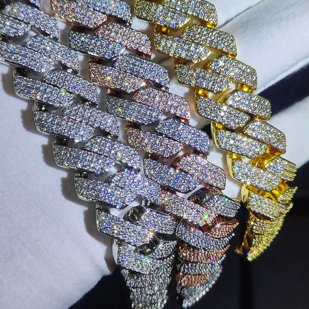Drop Shipping 20mm Full Iced Out Men's Bling Hiphop Jewelry Cubic Zirconia Cuban Link Chain Gift for Men