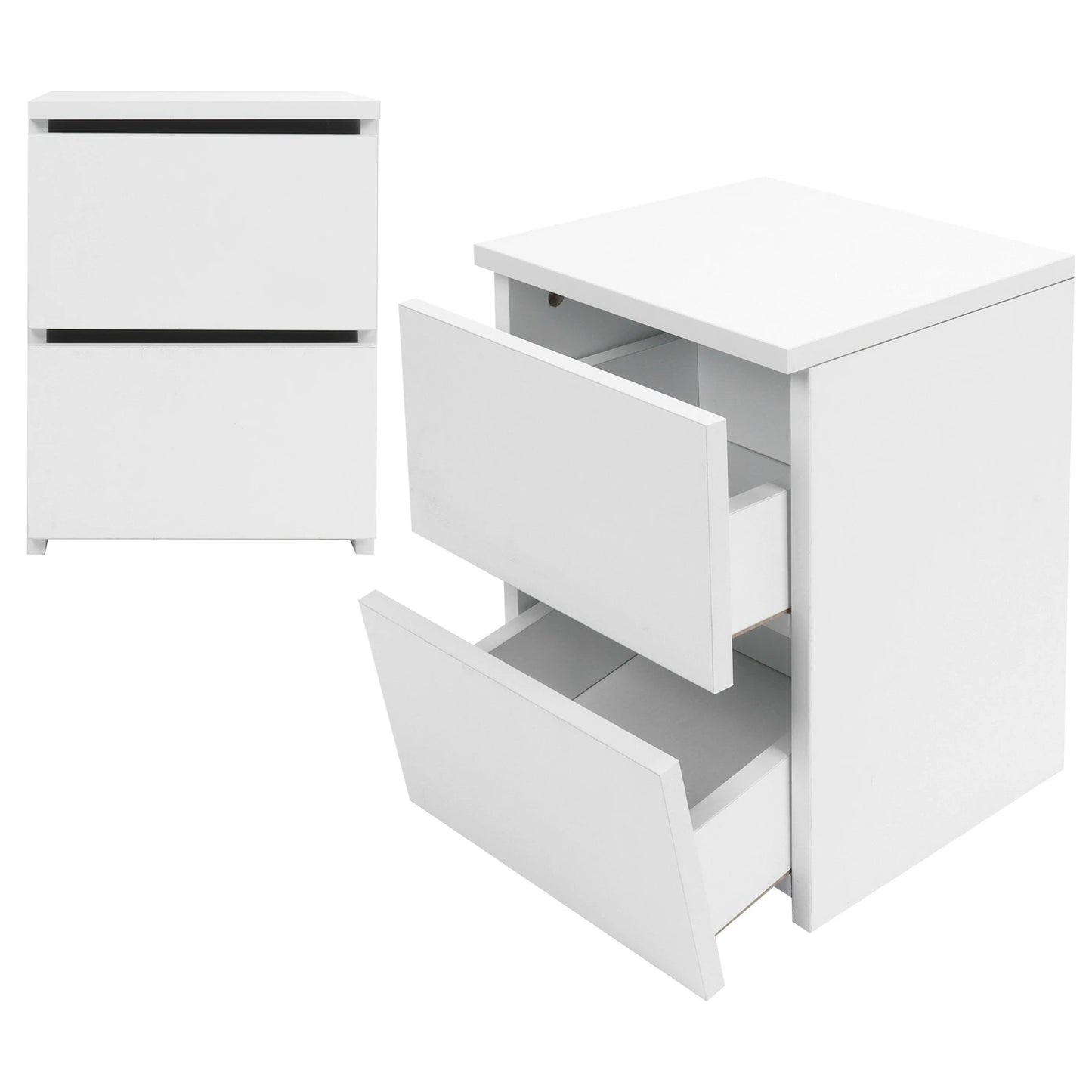 Bedroom Furniture Bedside Table with 2 Drawers Modern Night Stand Table for Home Bedroom Living Room Home Improvement Nightstand