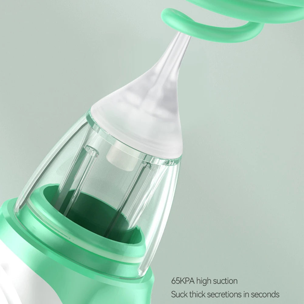 Electric Nasal Mucus Suction Rechargeable Infant Nasal Aspirator with 3 Silicone Nozzles 3 Suction Levels for Newborns Toddlers