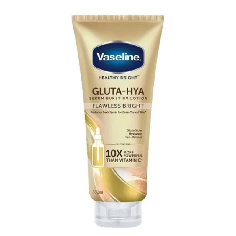 Vaseline Glutamine Whitening Body Lotion Highly Concentrated Niacinamide Hyaluronic Acid Brightens Skin Deeply Hydrating 330ml