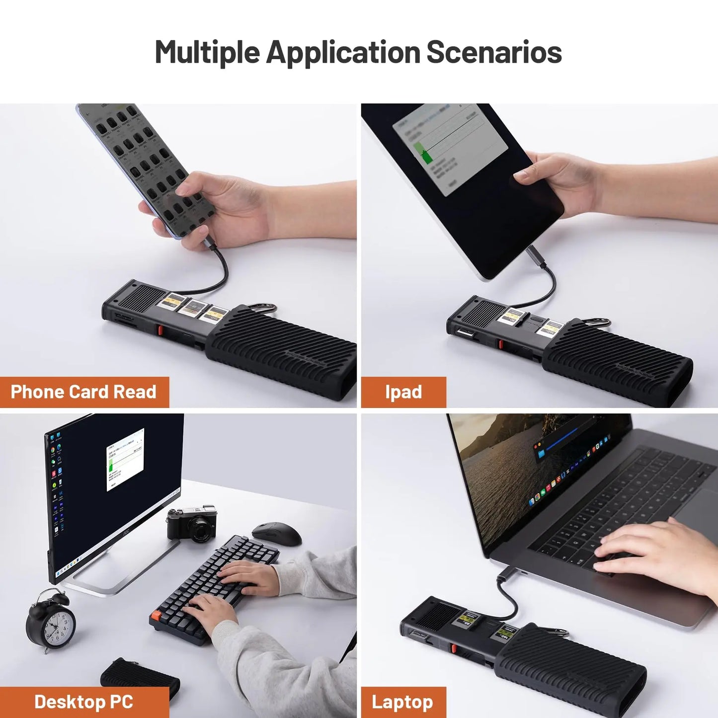 PGYTECH CreateMate High-Speed Card Reader & Case SD TF SIM Dual Slot Data Transfer Memory Card USB 3.1 Type-C For Cameras/phone