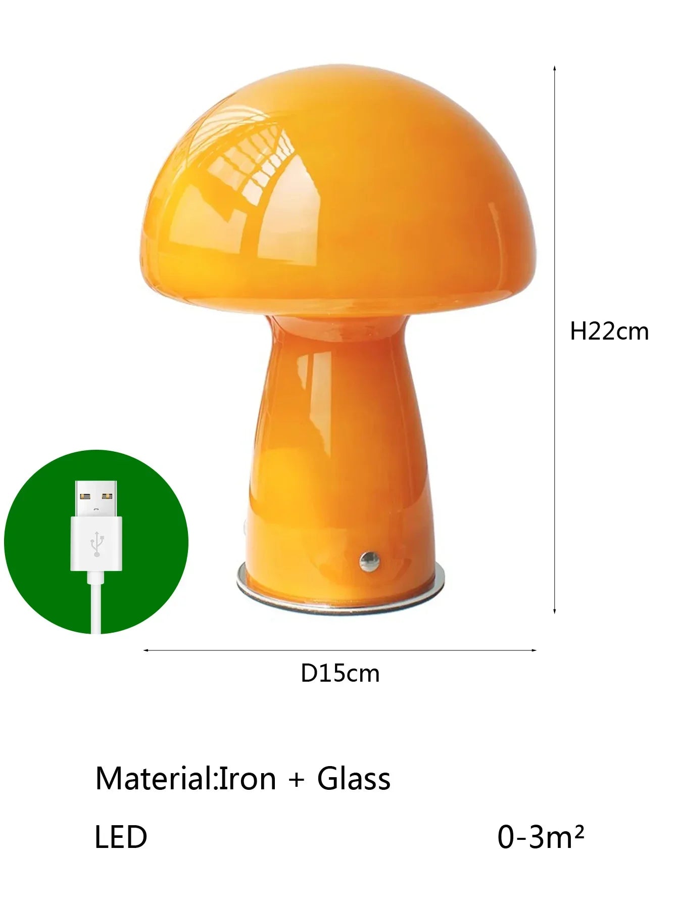 Nordic USB LED Mushroom Table Light Trichromatic Desk Light Eye Protection Night Light for Living Room Bedroom Bedside Decor