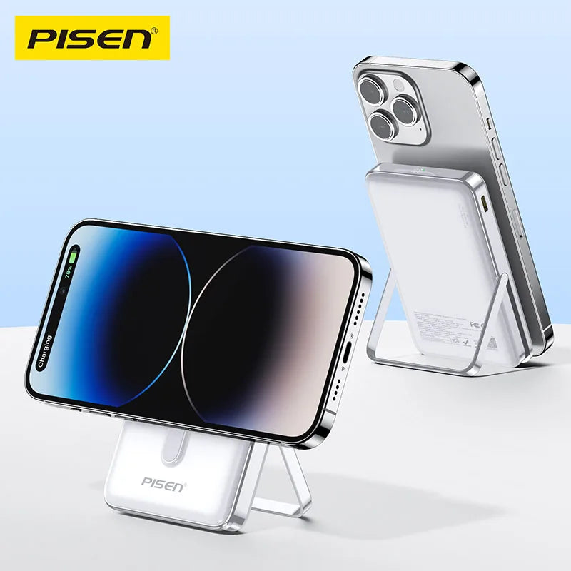 PISEN 30W Magnetic Wireless Fast Charging Power Bank 10000mAh High Capacity Compatible With Apple Magnetic Series Phones