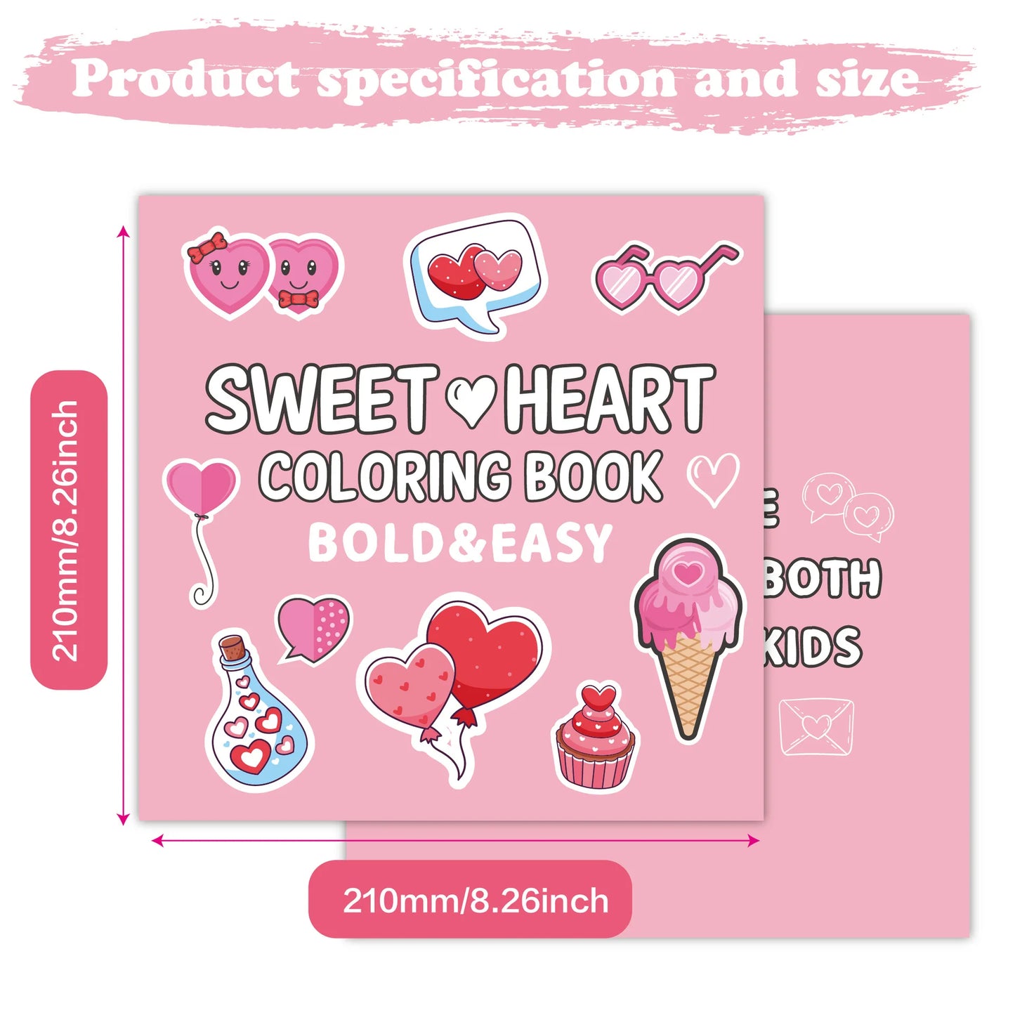 Sweet Hearts Cartoon Doodle Children's Coloring Book 40 Favorite Coloring Books for Party and Holiday Kids