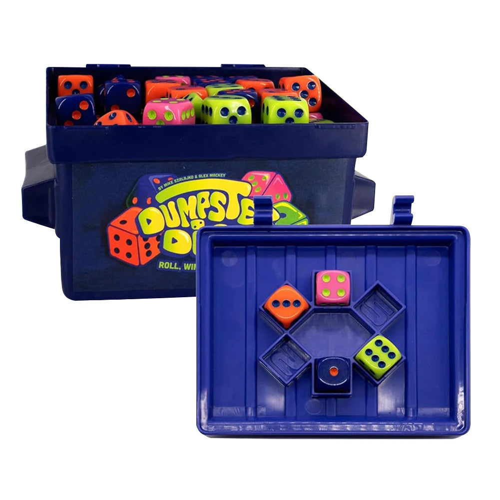 Dumpster Dice with Dumpster 80 Dice and Graffiti Stickers Fast-Paced Family Dice Game for Travel Party and Game Night