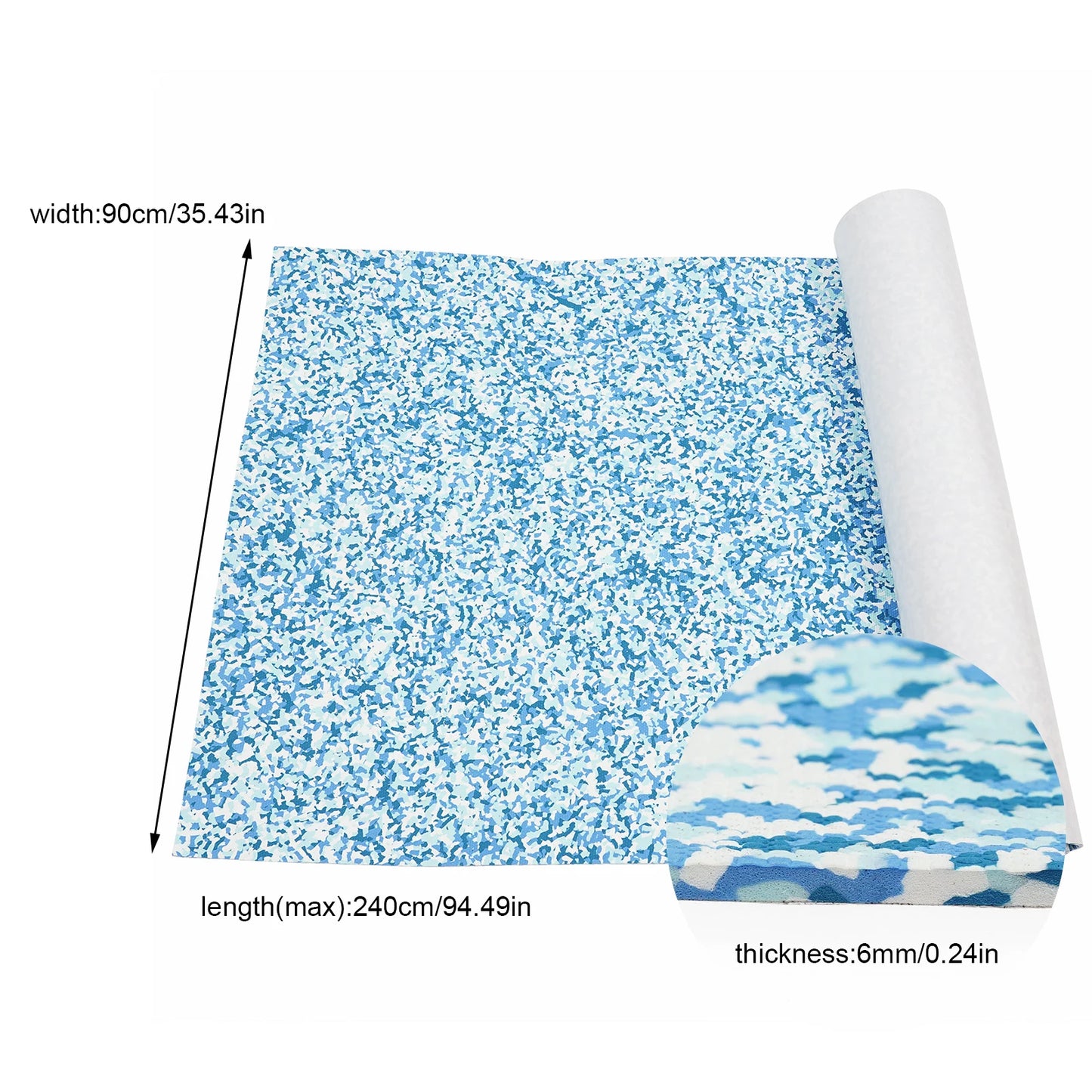 EVA Flooring Mat 35.4X 94.5 inch EVA Foam Yacht Teak Decking Sheet Mat Self-Adhesive Non-Skid for Car Marine Boat