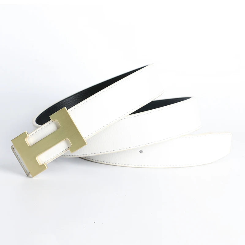 Luxury Brand Designer Pin Buckle H Belt Men High Quality Women Genuine Real Leather Dress Strap for Jeans Waistband Western Goth