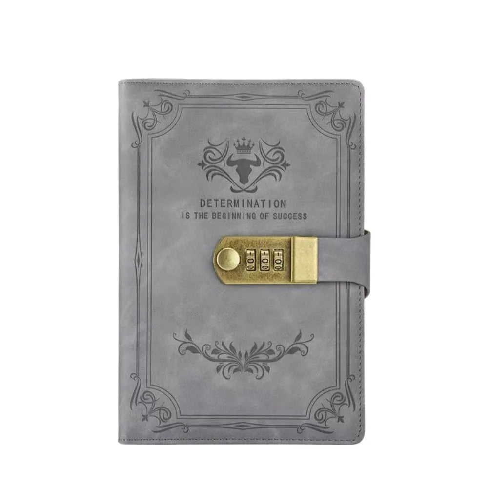 Stylish Dazzling Lockable Journal Square A5 PU Leather Notebook Thickened Pages Horizontal Line Premium Quality Notepad Students