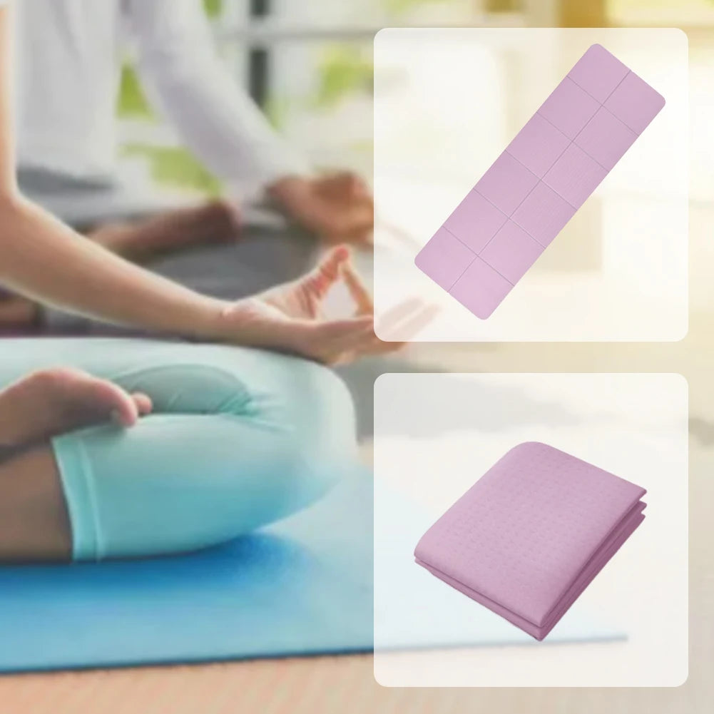 Foldable Yoga Mat Double Sided Shock Absorption Fitness Exercise Pad Non-Slip Yoga Pilates Mats Home Body Building Equipments