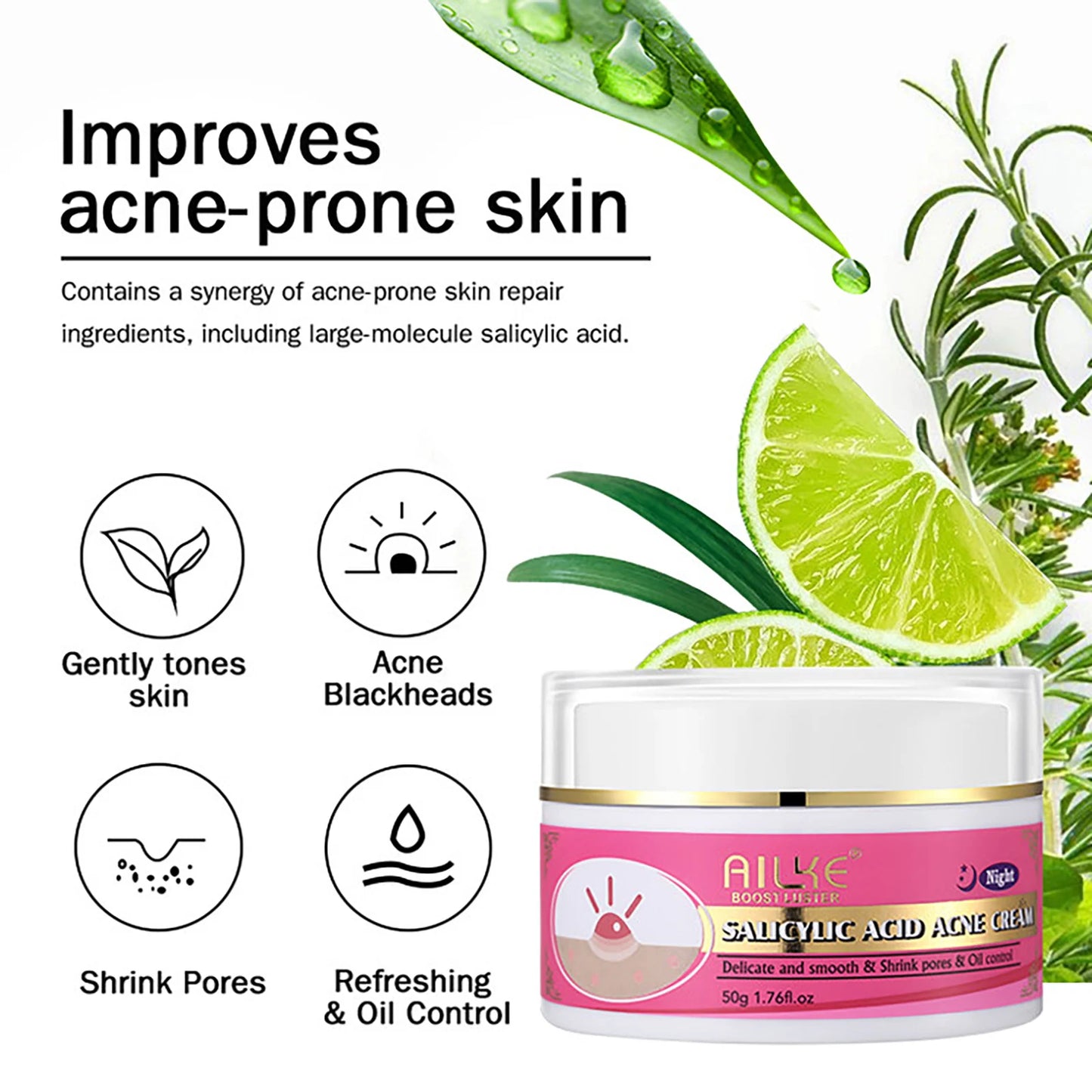 AILKE Natural Skin Cleansing Set, Cleanses Darkness, Stains, Moisturizes, Lightening, Smooth, Improve Rough and Dry Skin