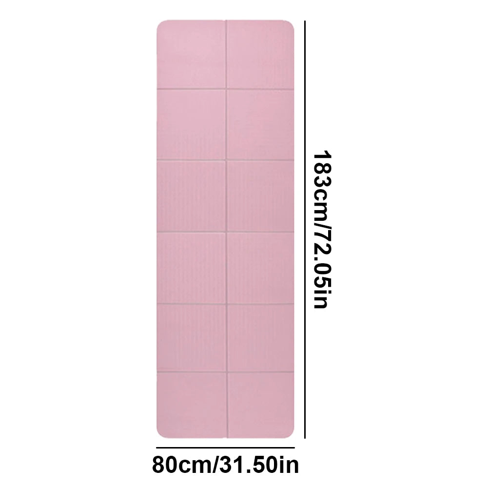 Foldable Yoga Mat Double Sided Shock Absorption Fitness Exercise Pad Non-Slip Yoga Pilates Mats Home Body Building Equipments