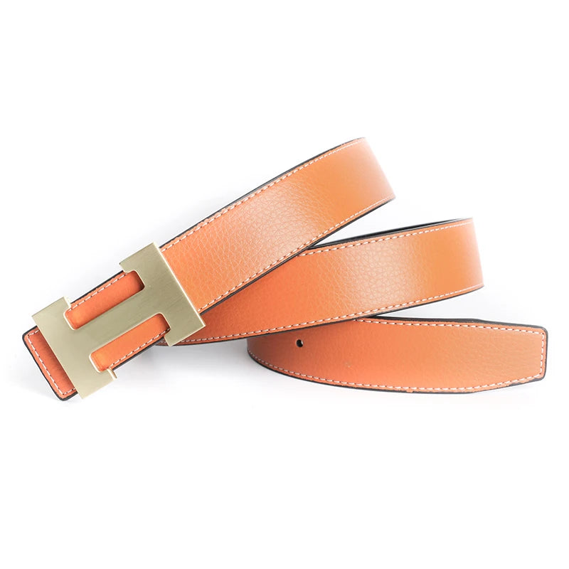 Luxury Brand Designer Pin Buckle H Belt Men High Quality Women Genuine Real Leather Dress Strap for Jeans Waistband Western Goth