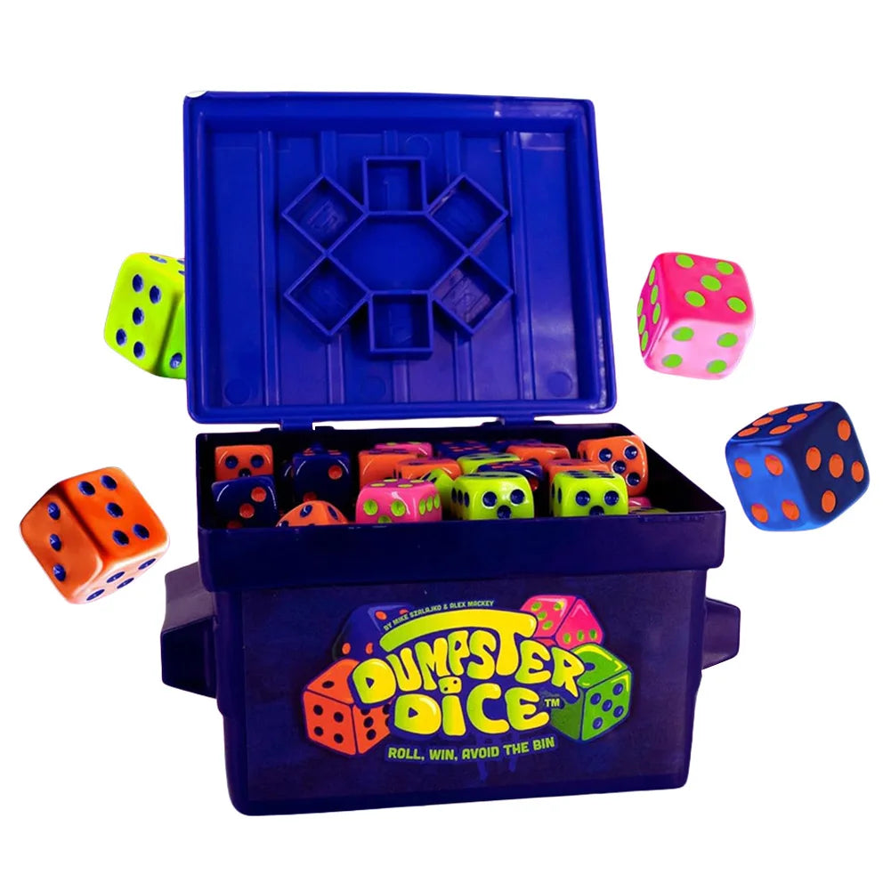 Dumpster Dice with Dumpster 80 Dice and Graffiti Stickers Fast-Paced Family Dice Game for Travel Party and Game Night
