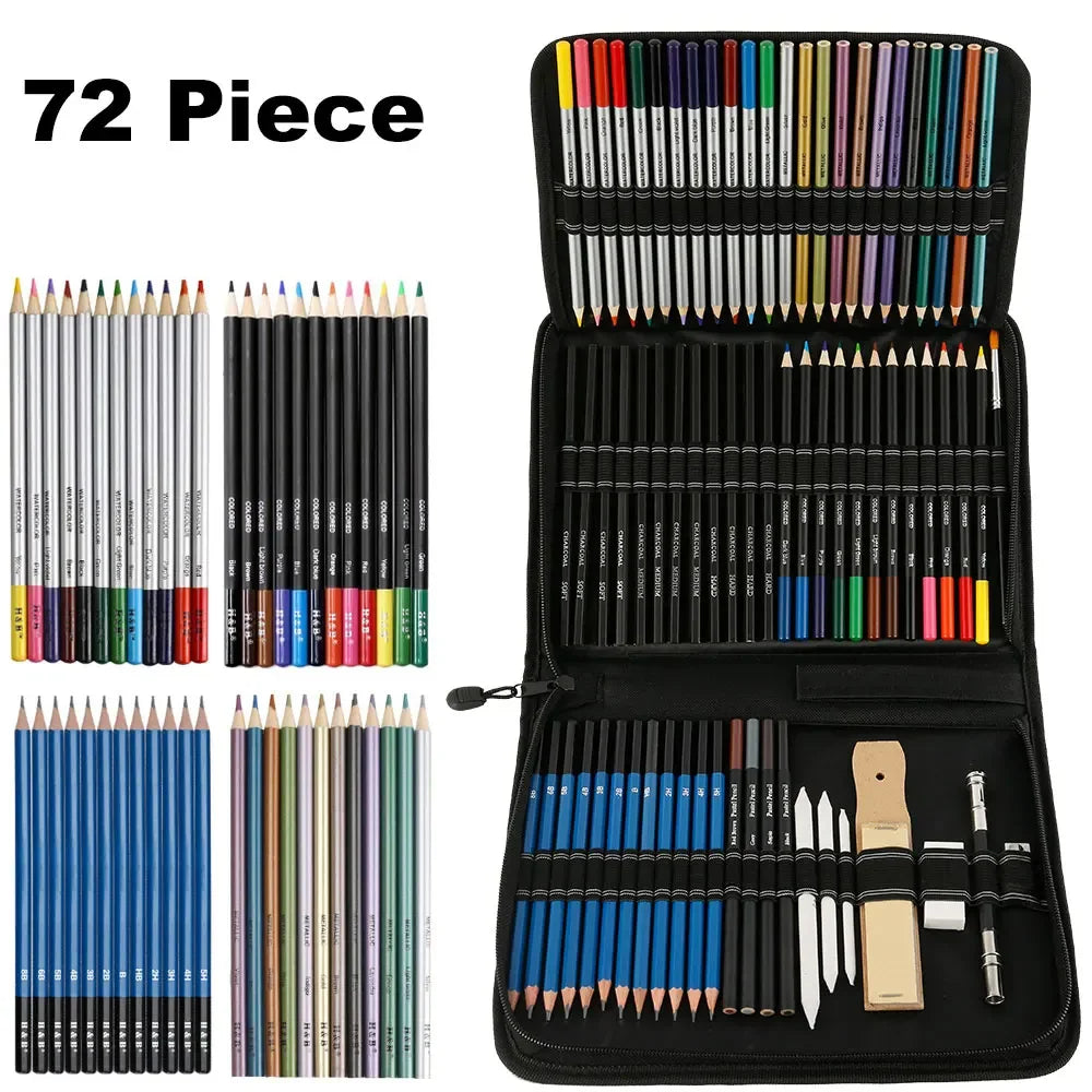 Drawing Pencils Set Colored Pencil and Sketch Pencils Drawing Kit Charcoal Oil Colored Pencil For Students Painting Art Supplies