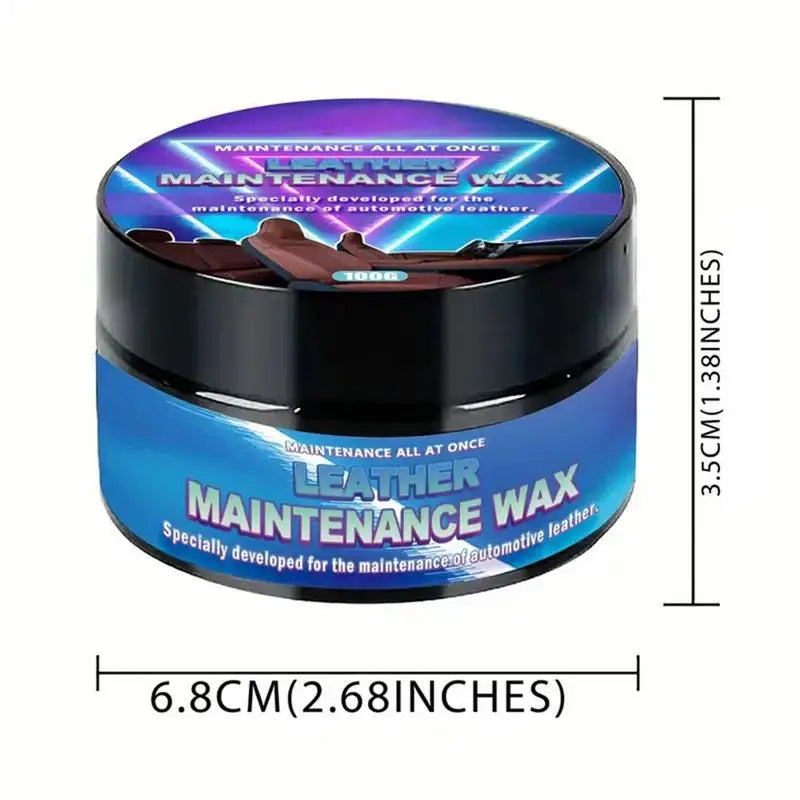 Car Leather Maintenance Cream 100g Leather Care Cleaning Paste with Sponge Restorer Wax For Home Furniture Automotive Interiors