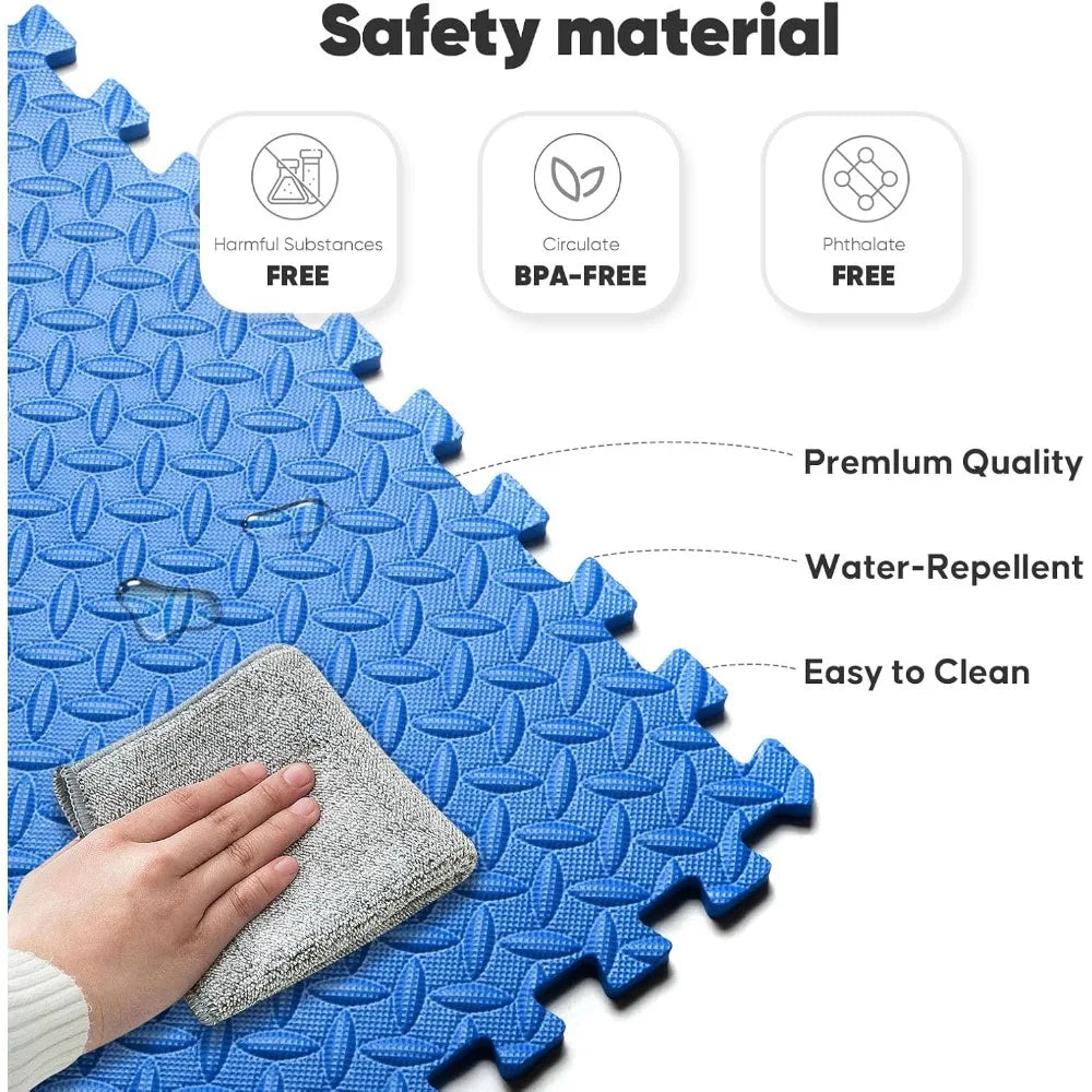 Home Gym Mat, Puzzle Exercise Mat, 1of EVA Interlocking Foam Floor Tiles for Home Workout Equipment and Kids' Play Areas