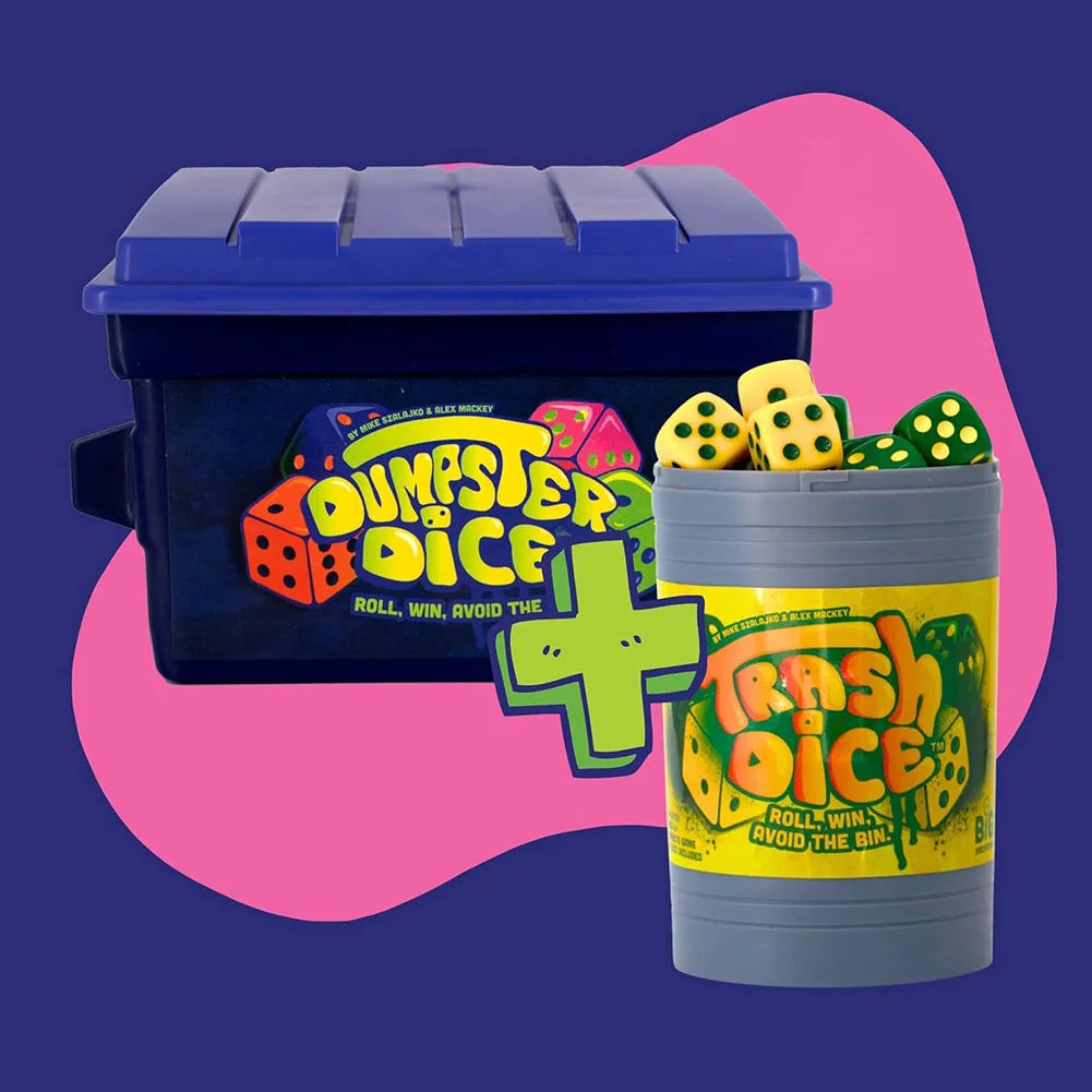 Dumpster Dice with Dumpster 80 Dice and Graffiti Stickers Fast-Paced Family Dice Game for Travel Party and Game Night
