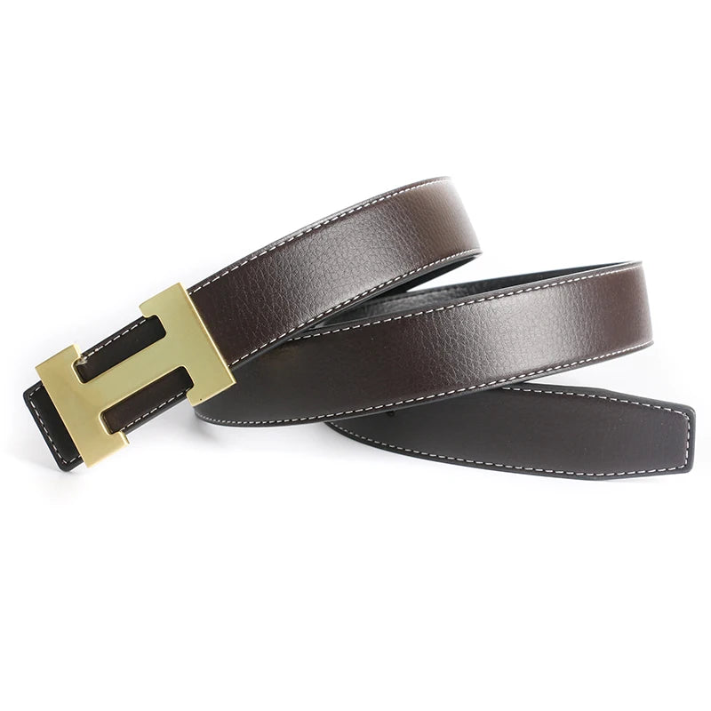 Luxury Brand Designer Pin Buckle H Belt Men High Quality Women Genuine Real Leather Dress Strap for Jeans Waistband Western Goth