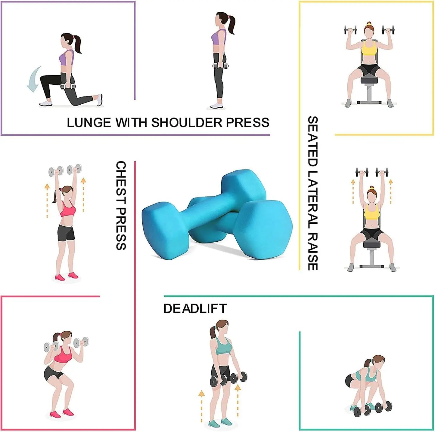 Home Gym Equipment Workouts Strength Training Weight Loss Pilates Weights Yoga Sets Weights for Women Men Seniors and Youth