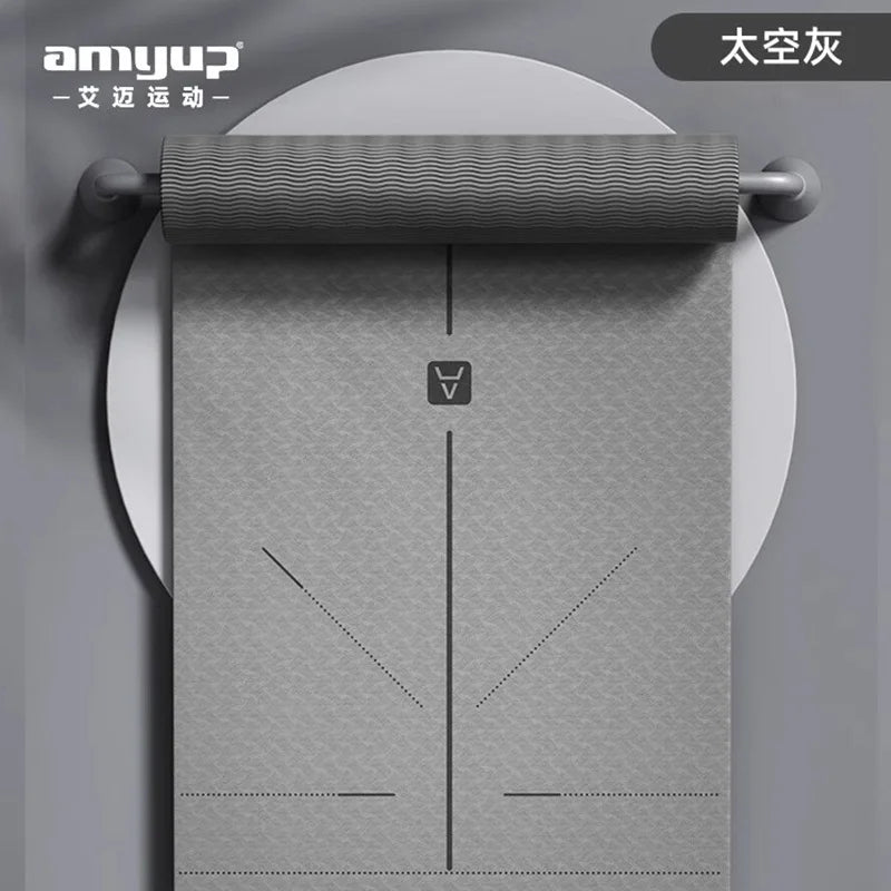 2025 Double Tpe Yoga Mat With Position Line Thickened Anti Slip Jump Rope Mat Widening Fitness Mat Home Yoga Mat