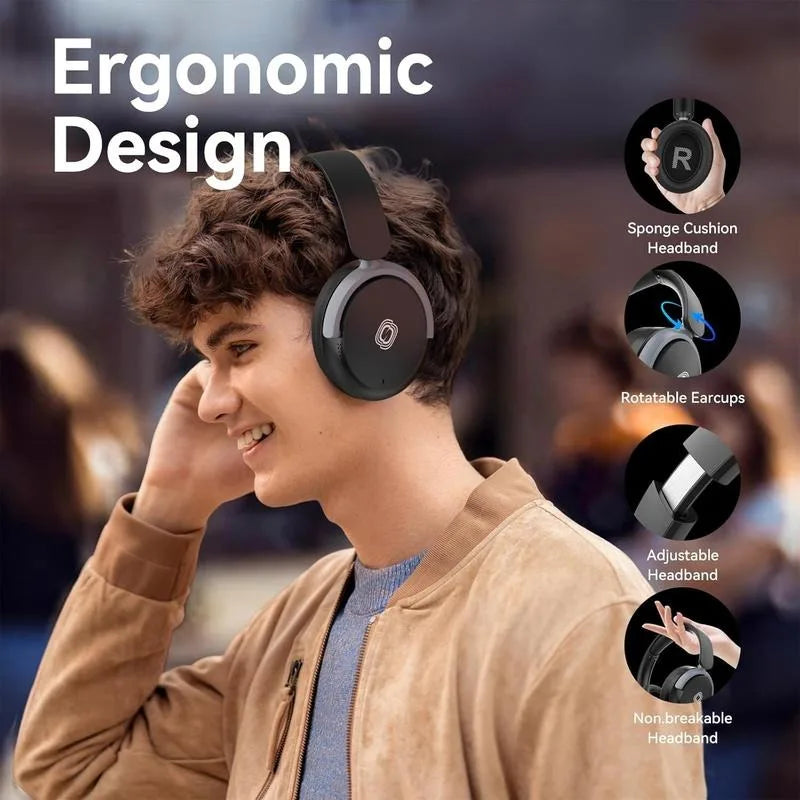 Wireless Chargeable headphones bluetooth , Automatic noise cancelling headphones Adaptive Audio Premium Over-Ear