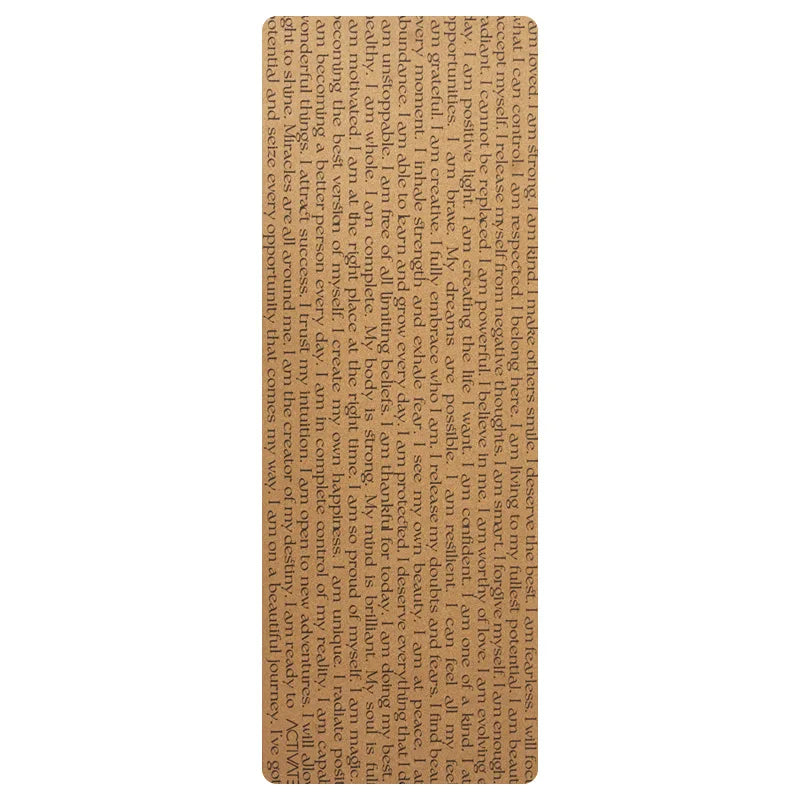 2025 New Cork & Natural Rubber Luxury Yoga Mat with Laser-Engraved Alignment Lines - Shock Absorption, Anti-Slip, Noise Reductio