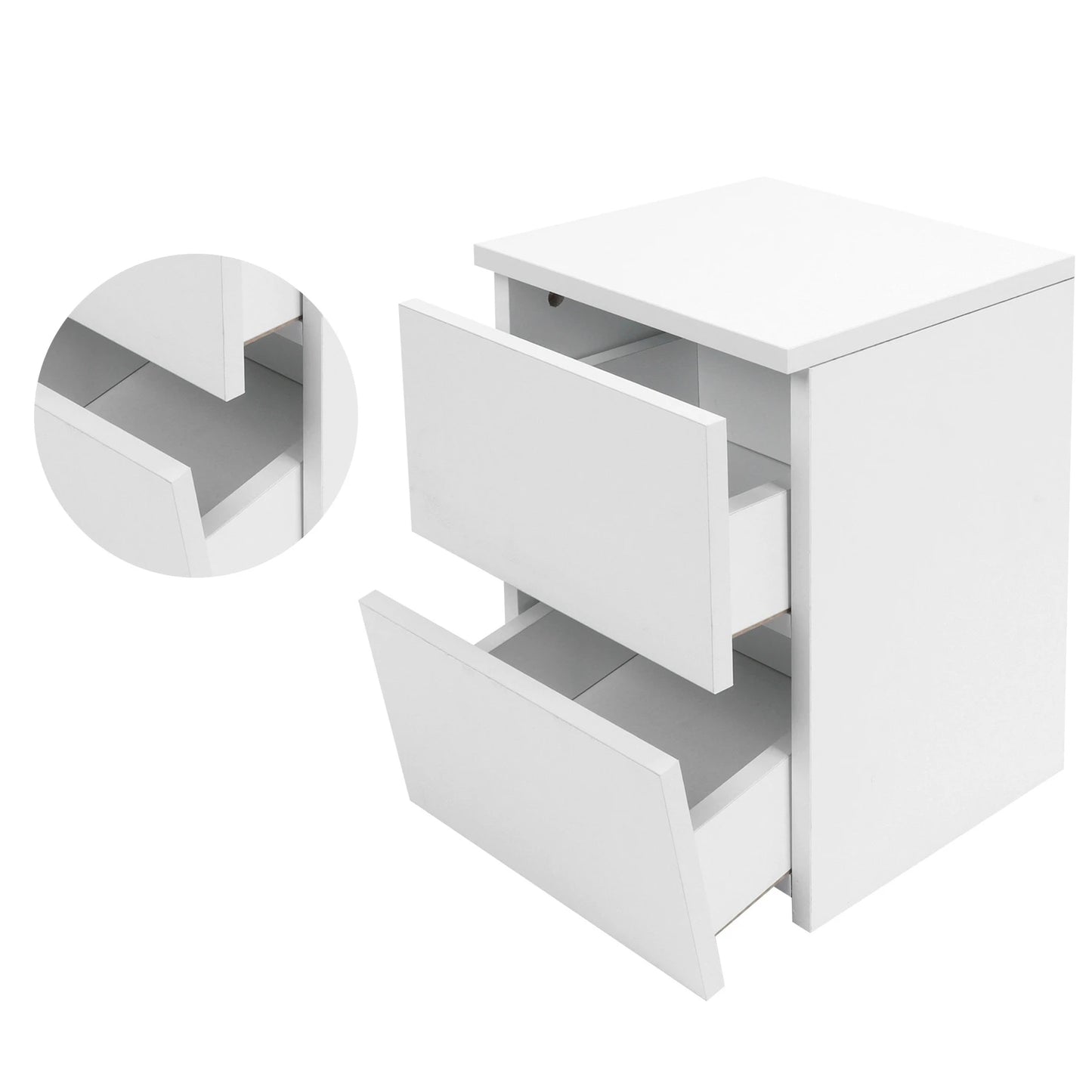 Bedroom Furniture Bedside Table with 2 Drawers Modern Night Stand Table for Home Bedroom Living Room Home Improvement Nightstand