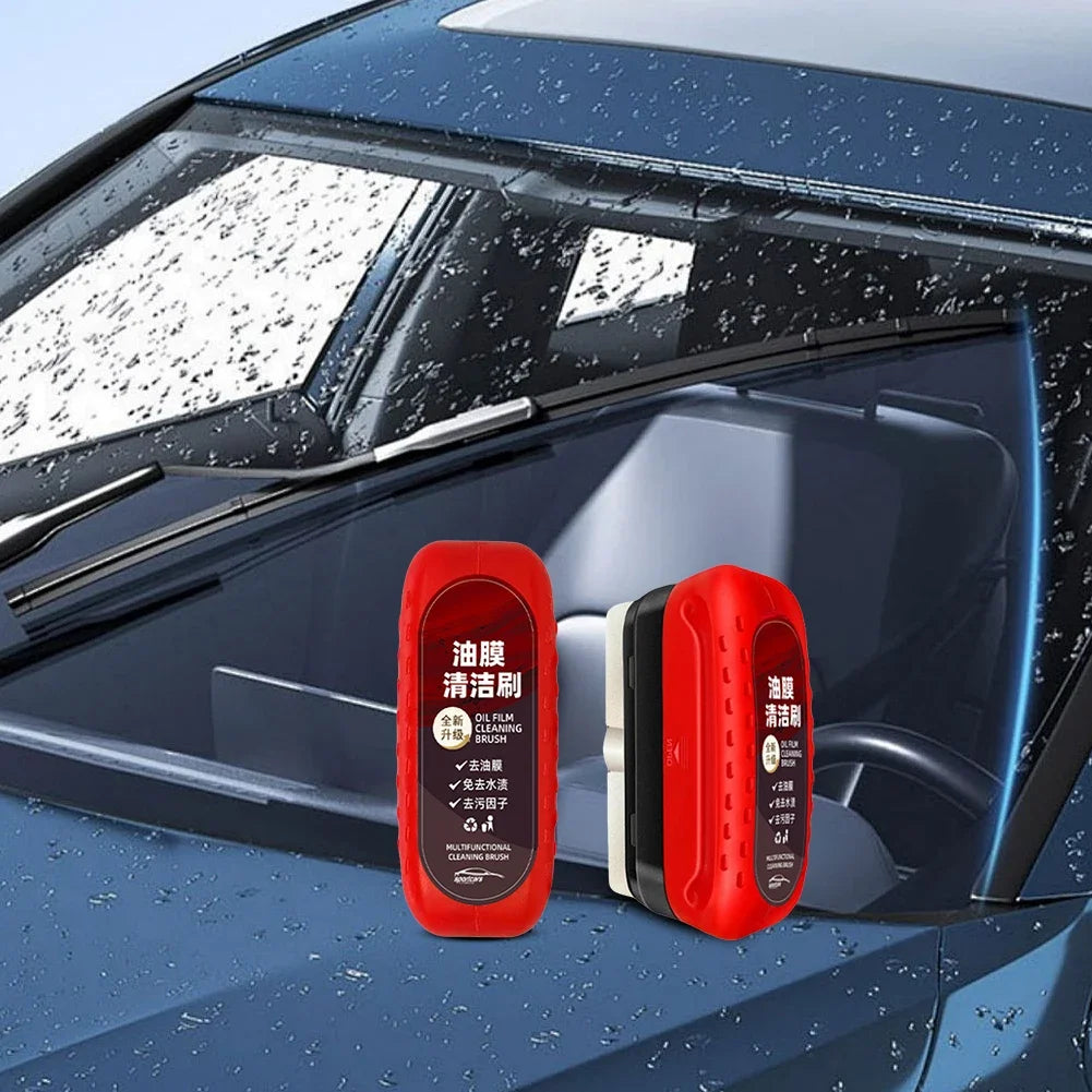 Car Glass Cleaner Brush For Car Windshield Oil Film Cleaner Automotive Glass Sponge Cleaning Polishing Care Maintenance Brush