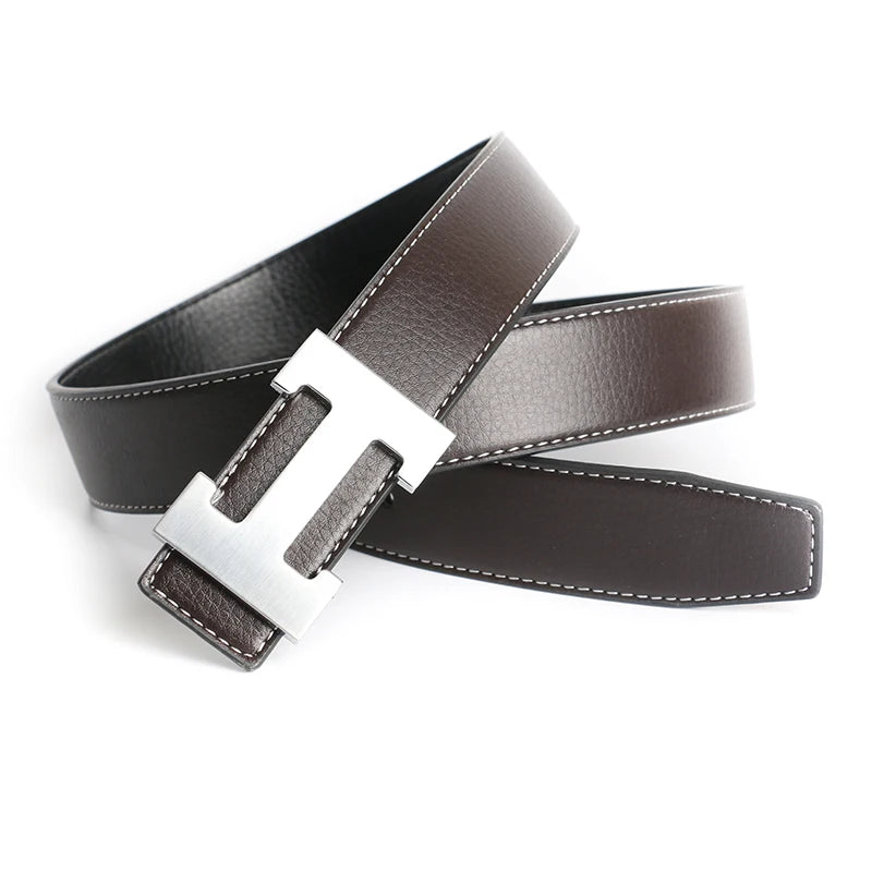 Luxury Brand Designer Pin Buckle H Belt Men High Quality Women Genuine Real Leather Dress Strap for Jeans Waistband Western Goth