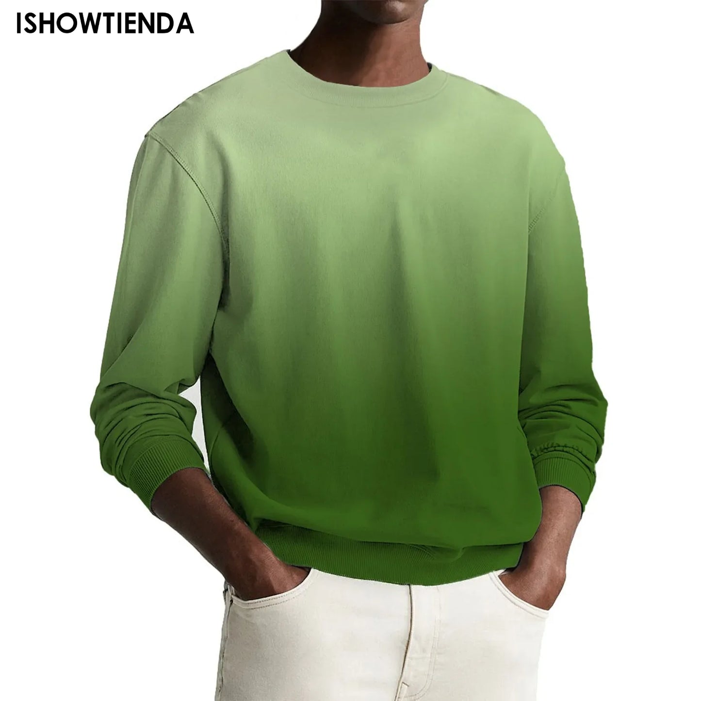 Gradient Print Men's Pullover Hooded Sweatshirt Spring Autumn Daily Fitness Sportswear Fashion Casual Hoodies Loose Clothing