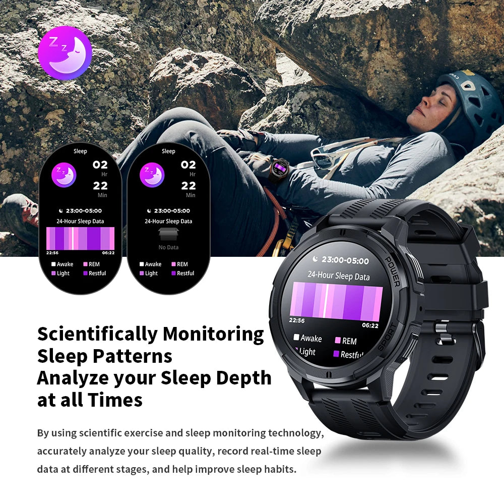 Oukitel SmartWatch BT10 Watch Sport 2024 For Men 410mAh 1.43 Inch BT5.2 Men's Smartwatch