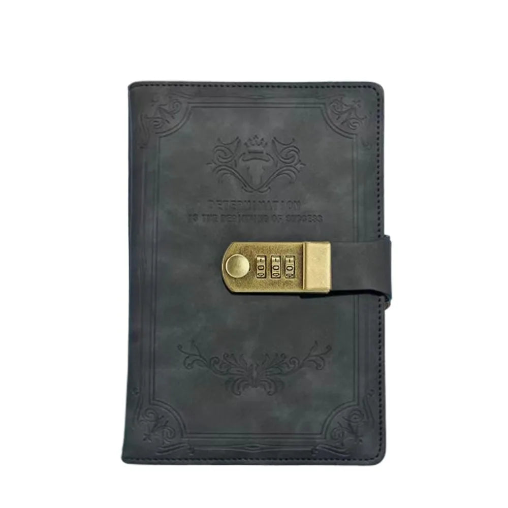 Stylish Dazzling Lockable Journal Square A5 PU Leather Notebook Thickened Pages Horizontal Line Premium Quality Notepad Students