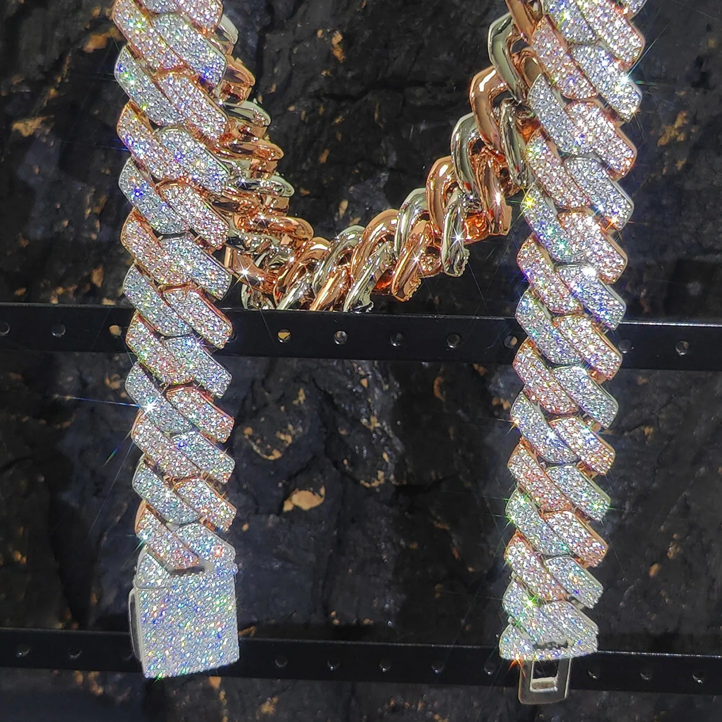 Drop Shipping 20mm Full Iced Out Men's Bling Hiphop Jewelry Cubic Zirconia Cuban Link Chain Gift for Men