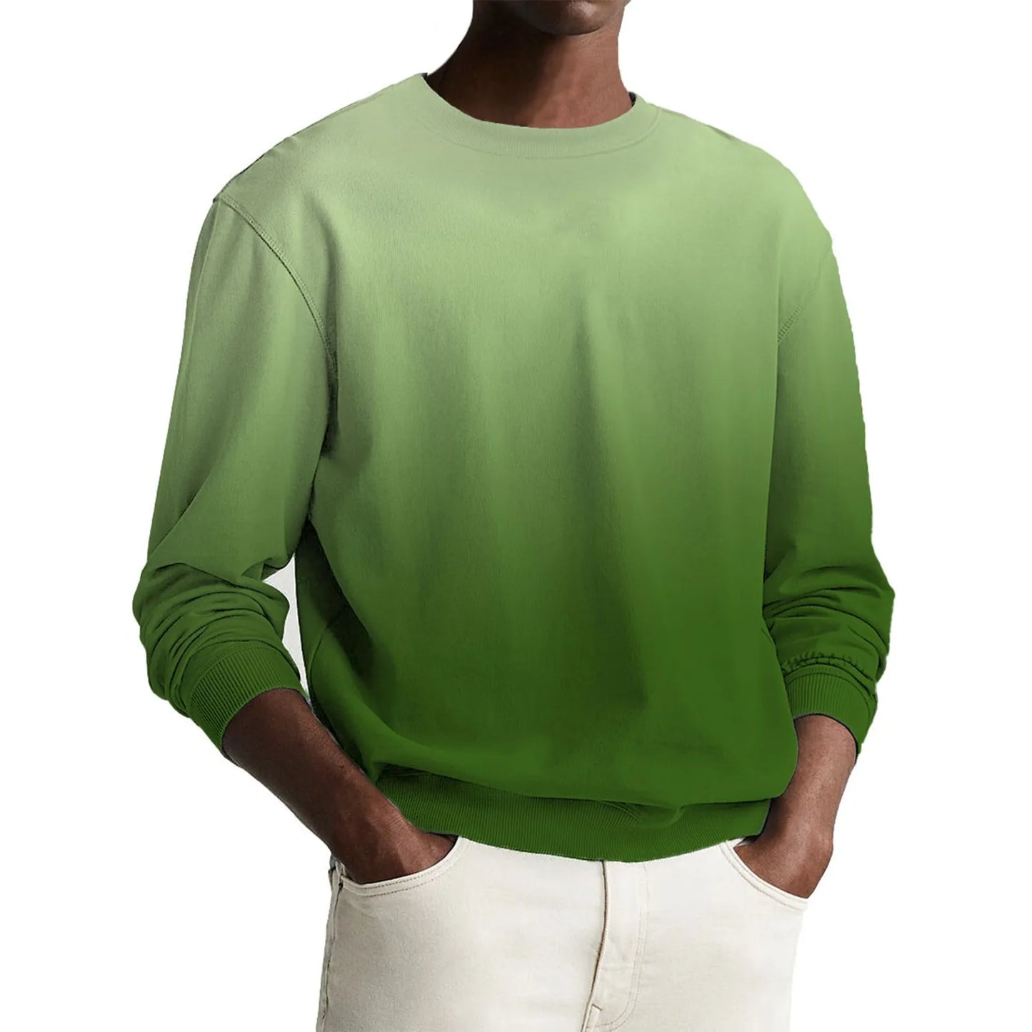 Gradient Print Men's Pullover Hooded Sweatshirt Spring Autumn Daily Fitness Sportswear Fashion Casual Hoodies Loose Clothing