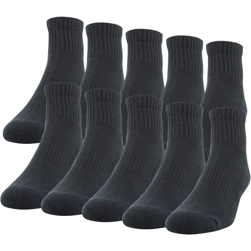 Men's Active Cotton Ankle Socks, 10-Pairs,Size: Shoe Size: 6-12