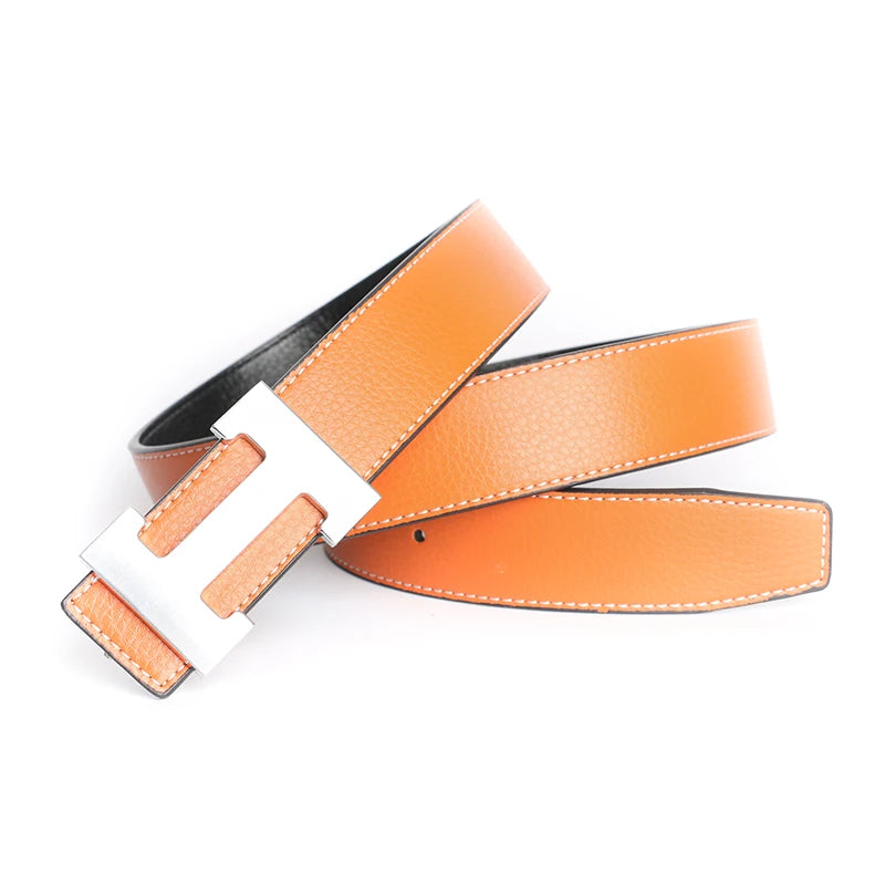 Luxury Brand Designer Pin Buckle H Belt Men High Quality Women Genuine Real Leather Dress Strap for Jeans Waistband Western Goth