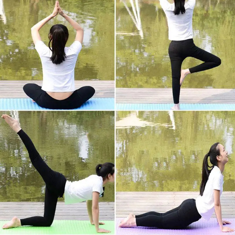 Q1QD Durable 4mm Thickness Yoga Mat Non-slip Exercise Pad for Health Lose Weight Fitn