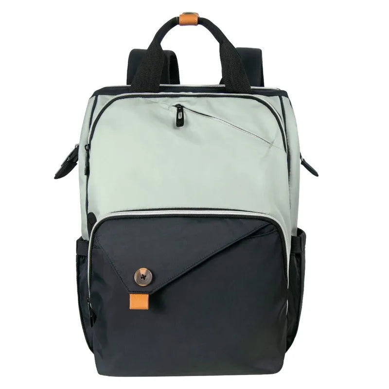 Diaper Bag Backpack,Large Capacity Travel Back Pack Maternity Baby Nappy Changing Bags, Double Compartments with Strolle