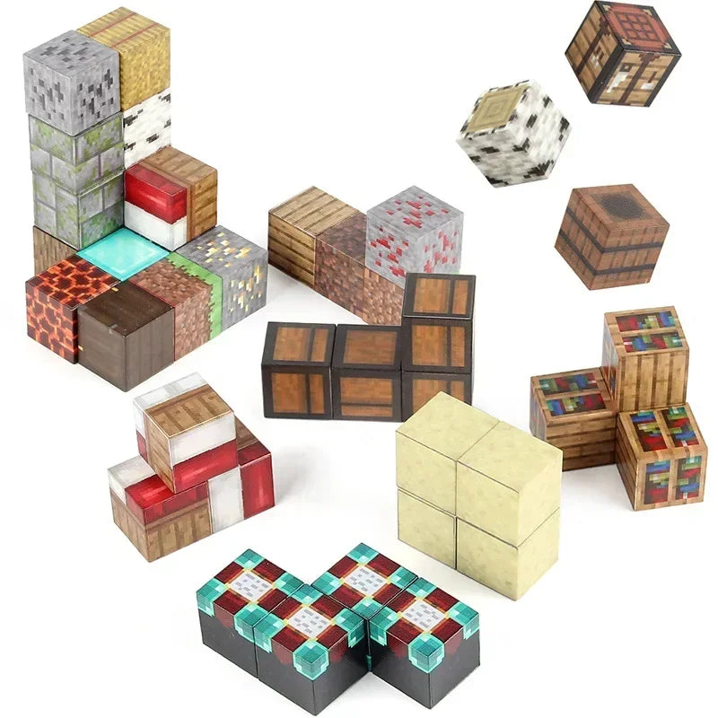 200P Upgrades Magnetic Building Blocks World Cube Magnets World Kids 3 + DIY model kids dry the best Montessori sensory toy gift