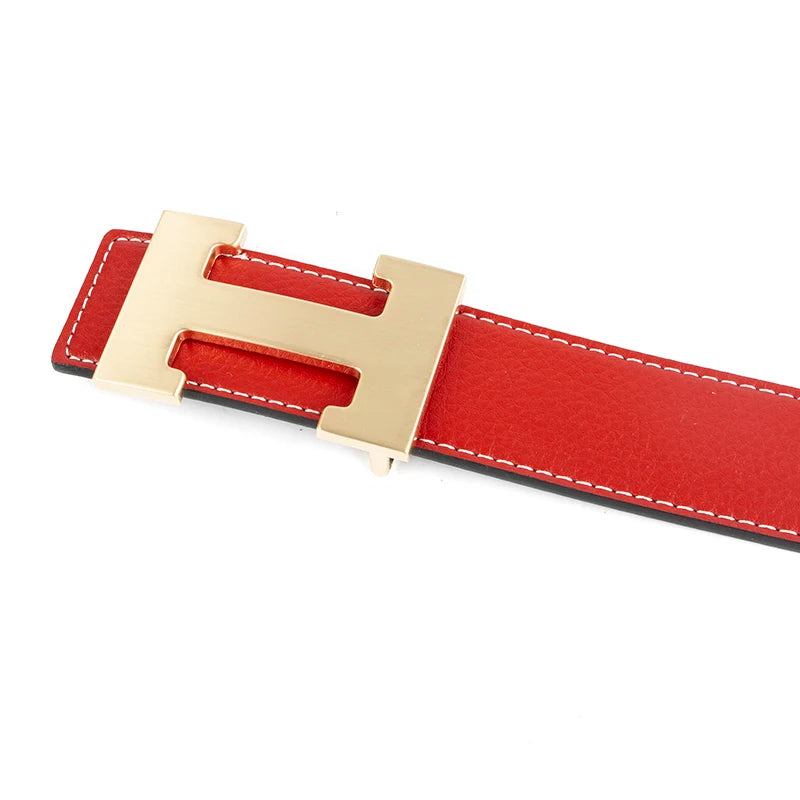 Luxury Brand Designer Pin Buckle H Belt Men High Quality Women Genuine Real Leather Dress Strap for Jeans Waistband Western Goth