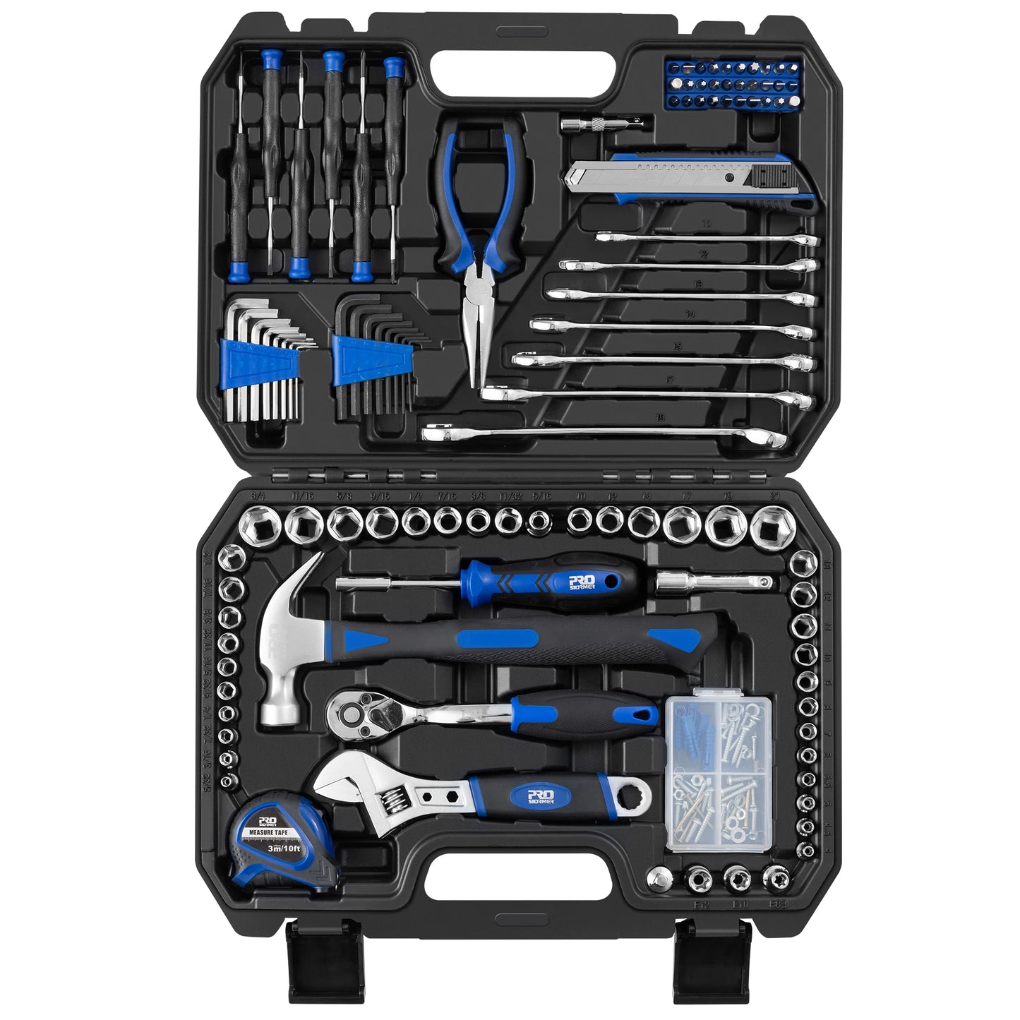 200 PCS Ratchet Wrench Hand Tools Set Combination Socket Adapter Kit Spanner Set General Household Wrench Set Tool