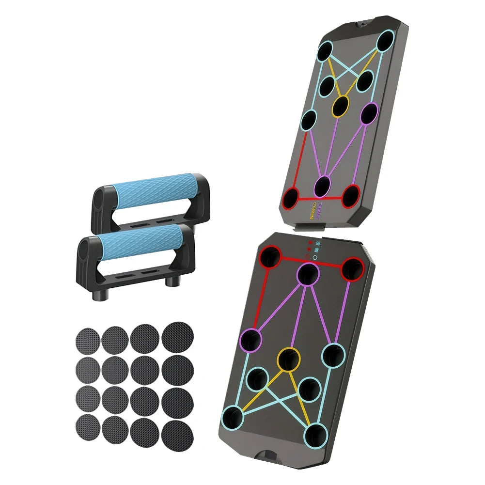 Folding Push-up Board Push-up Support Heavy Duty Portable Fitness Equipment Abdominal Enhancement Support for Strength Training