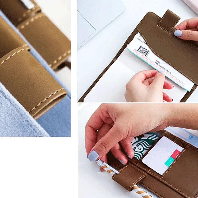 Fromthenon Pure Color Notebook Cover A5 A6 Hobo Planner Book Cover Fabric Art Notebook Shell Student Diary School Stationery