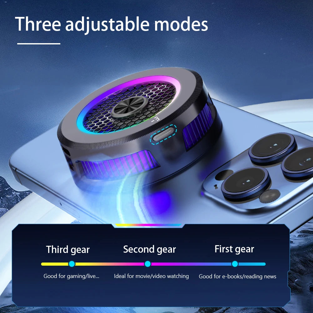 Magnetic & Back-clip Phone Cooler Semiconductor Refrigeration Cooling Mobile Phone Radiator Low Noise for iPad iPhone Android
