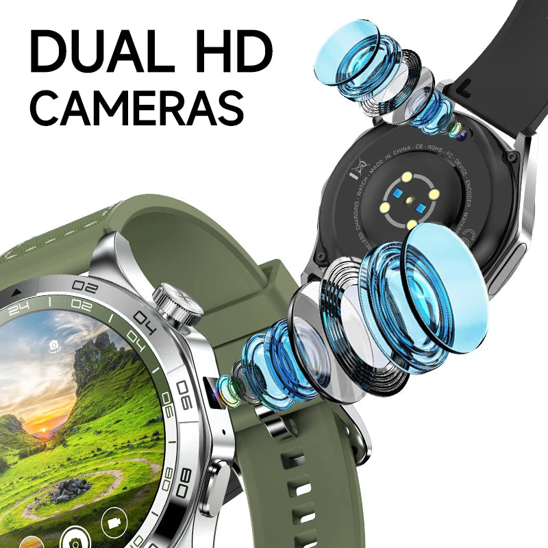 US Version Smart Watches 5G LTE Android Smartwatch Amoled With Dual Camera Sim Card Solt GPS Position WIFI connect Video Call