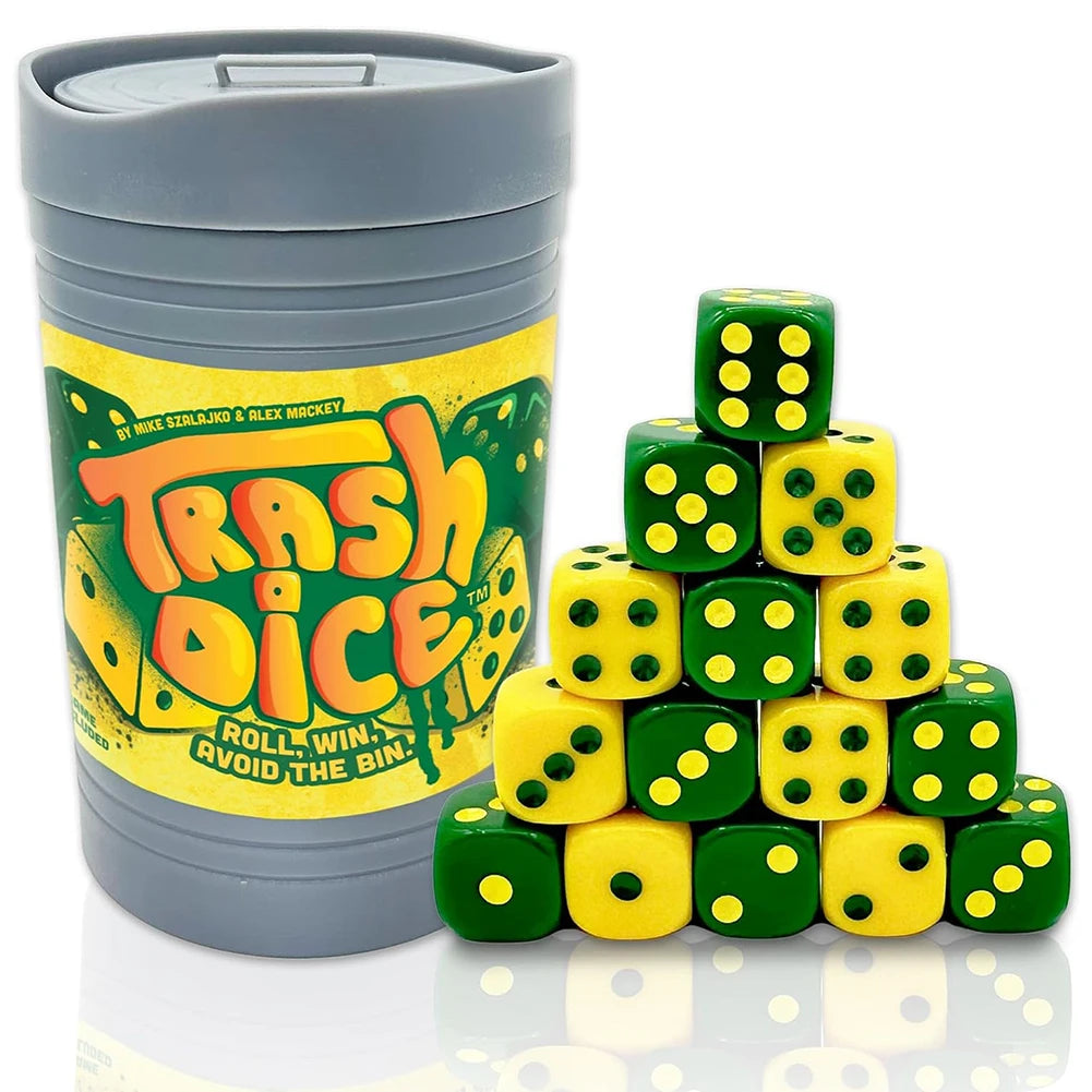 Dumpster Dice with Dumpster 80 Dice and Graffiti Stickers Fast-Paced Family Dice Game for Travel Party and Game Night