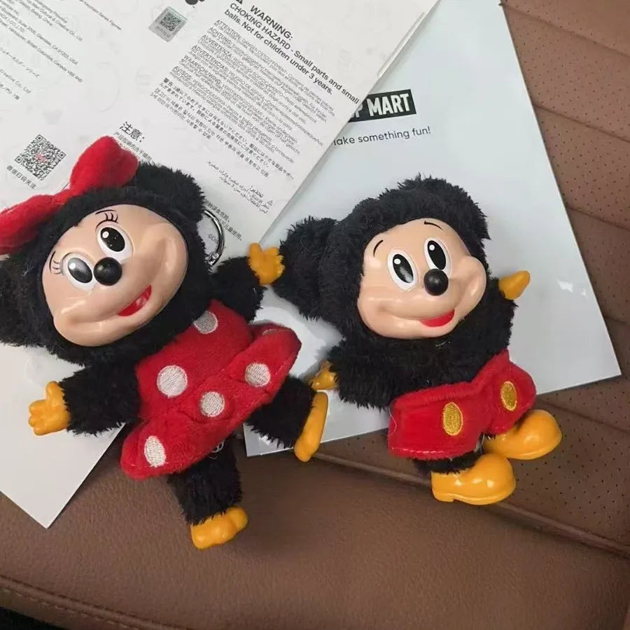 Genuine Pop Mickey Family Cute Together Keychain Series Blind Box Cute Vinyl Doll Anime Figure Decoration Customized Kid Gift